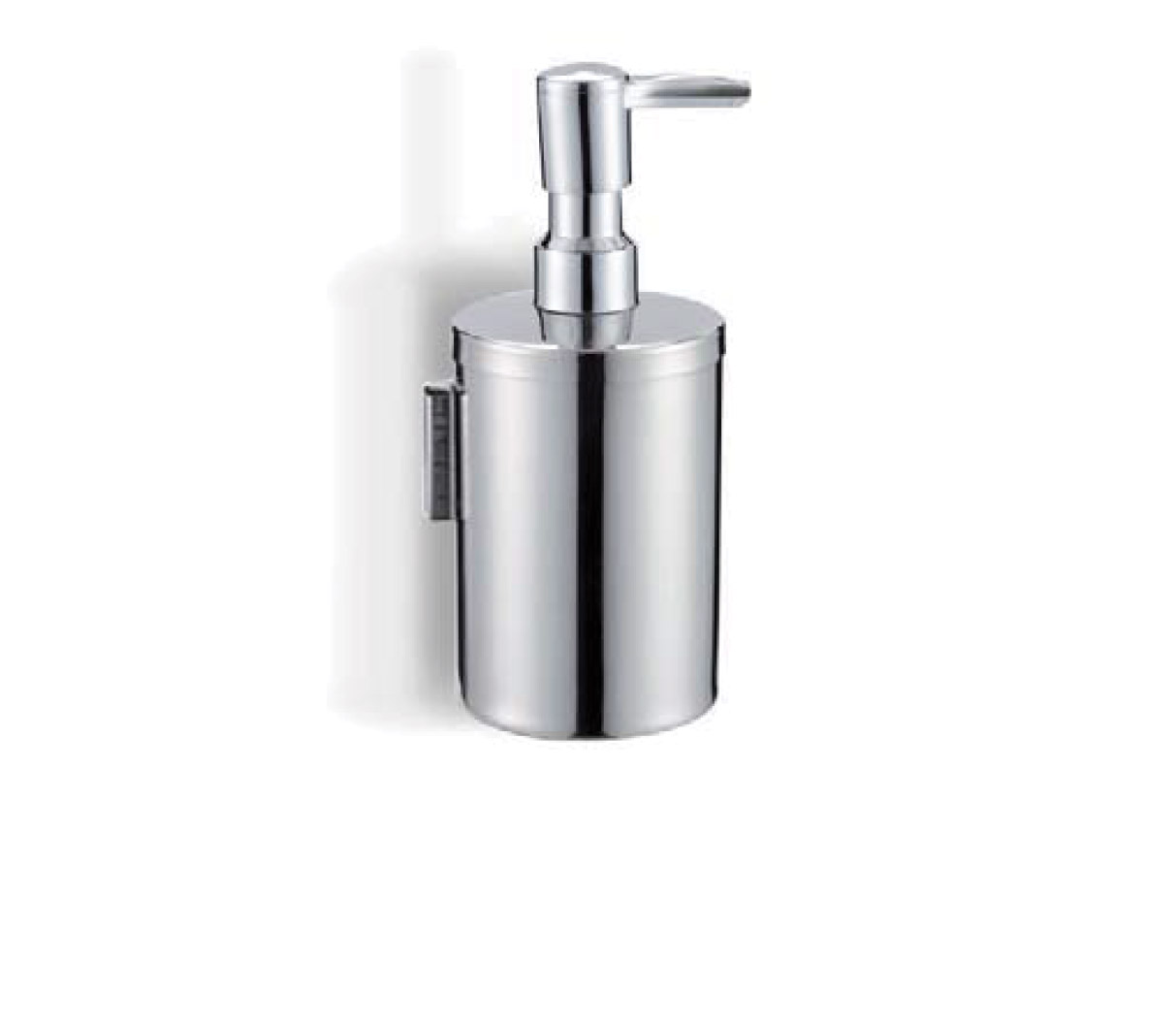 Porte-savon liquide mural pour salle de bain en acier et verre Terni