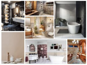 Collage salle de bain tendance
